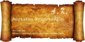 Asztalos Krisztián névjegykártya
