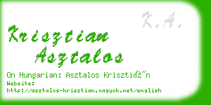 krisztian asztalos business card